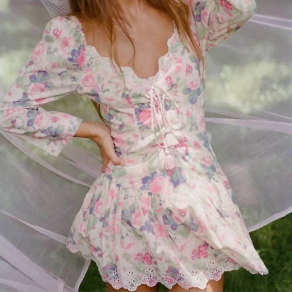 Love Shack Fancy Deeba Floral Dress